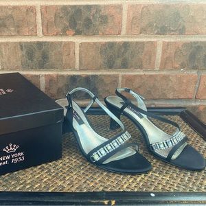 Black dress shoes by Nina, with bling!